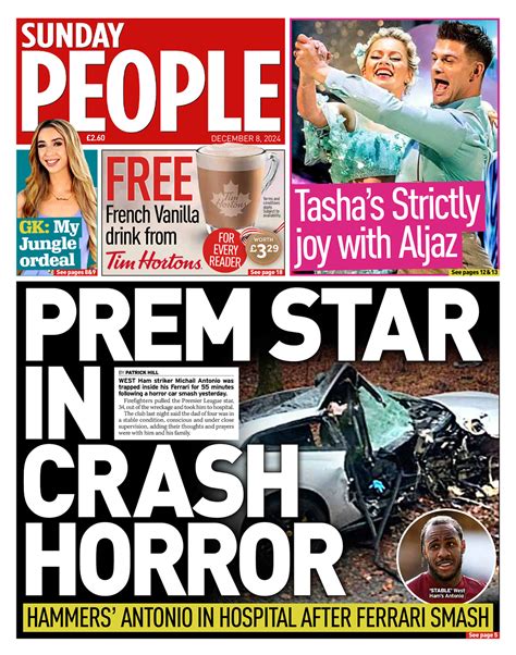 Sunday People Front Page Th Of December Tomorrow S Papers Today