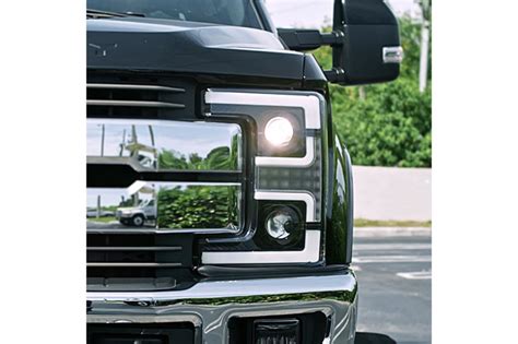 2017 2019 F250 F350 Recon Projector LED Scanning Headlights Black