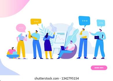 Vector Illustration Creative Business Team Successful Stock Vector