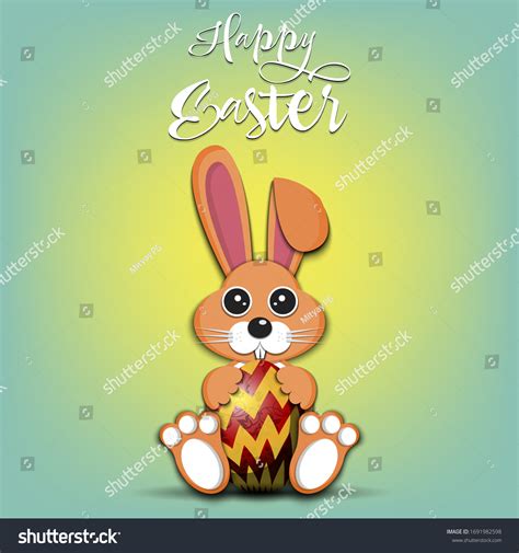 Happy Easter Easter Bunny Egg Easter Stock Vector Royalty Free 1691982598 Shutterstock