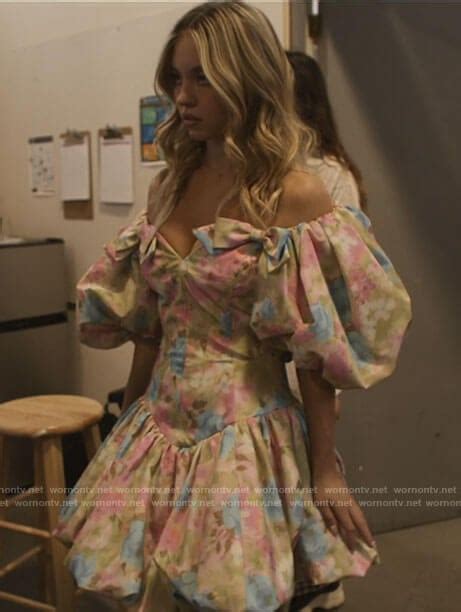 Wornontv Cassie’s Floral Puffy Dress On Euphoria Sydney Sweeney Clothes And Wardrobe From Tv