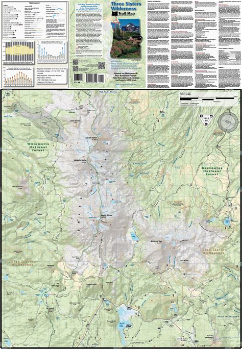 Scio Oregon Map Sisters Oregon Map Three Sisters Wilderness Map