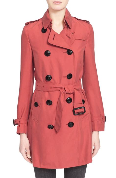 Burberry London Kensington Double Breasted Silk Trench Coat Nordstrom