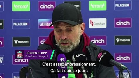 Klopp sur les 200 buts de Salah Ça fait 15 jours qu on emmene le