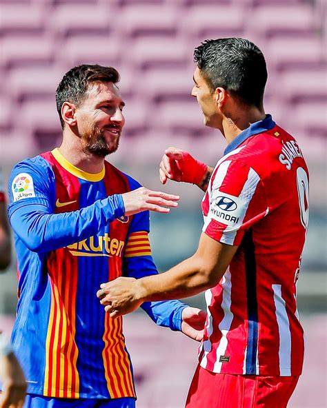 'Friends forever': Messi and Suarez seen hugging each other ahead of ...