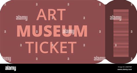 Art Museum Ticket Icon Cartoon Vector Pass Concert Admit Ticket Stock Vector Image And Art Alamy