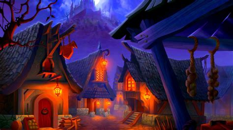 Halloween Village Wallpapers - Wallpaper Cave