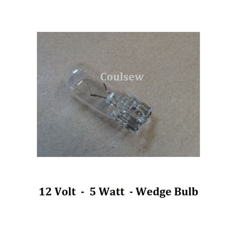 Sewing Machine Wedge Push In Light Bulb 12v 5w12 Volts 5 Watts Fits