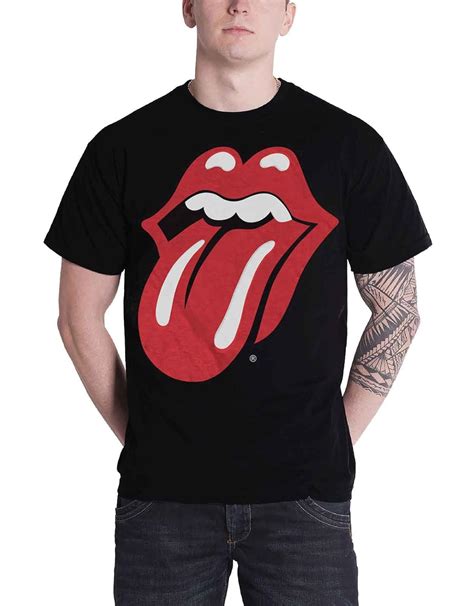 The Rolling Stones T Shirt Classic Tongue Band Logo Nouveau Officiel Homme Amazonfr Vêtements