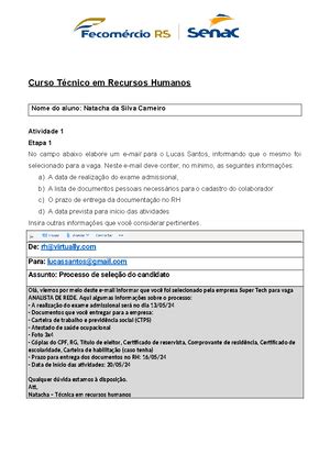 Atividade Modelo Uc Atividade Uc Auxiliar Na Organiza O E