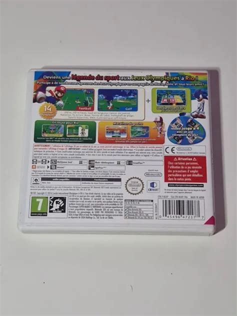 Mario Sonic Aux Jeux Olympiques De Rio Nintendo Ds Eur