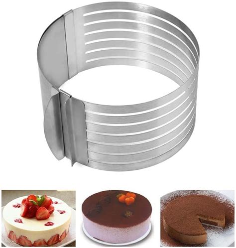 Amazon Bakeware Retractable Stainless Steel Circle Mousse Cake