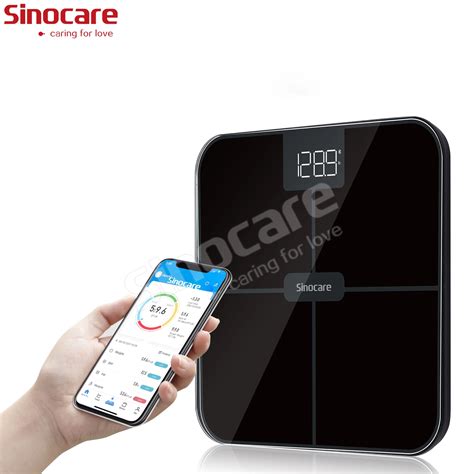 Sinocare Bathroom Personal Body Weight Scales Digital Glass Electronic