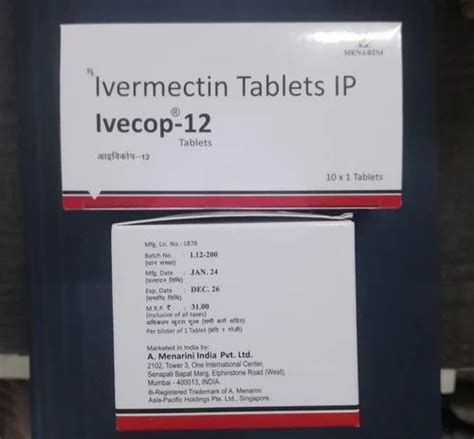 Ivecop 12 Ivermectin 12 Mg Tablet At Rs 24 Strip Of 1 Tablet Nagpur