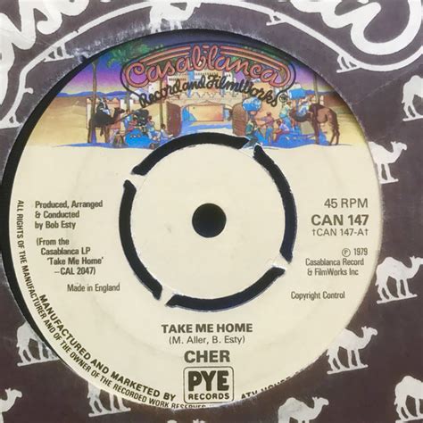 Cher Take Me Home 1979 4 Prong Knock Out Centre Vinyl Discogs