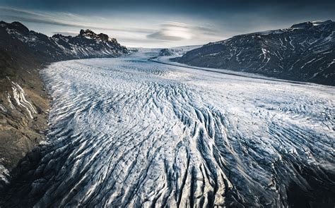 Skaftafellsjökull glacier one of the tongues of the Vatnajökull ice