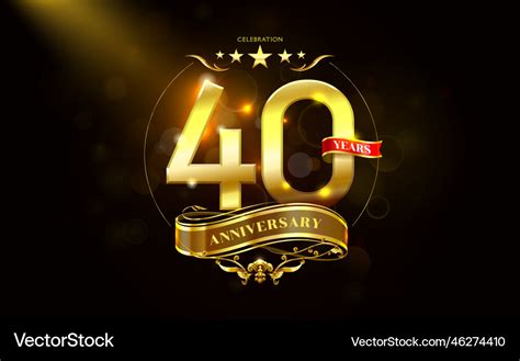 40 Years Anniversary Royalty Free Vector Image