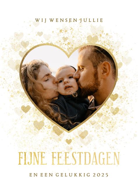 Fotokaart Gouden Hart Liefdevol Fotokaarten Kaartje2go