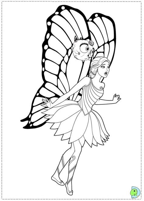 Barbie Mariposa And The Fairy Princess Coloring Page