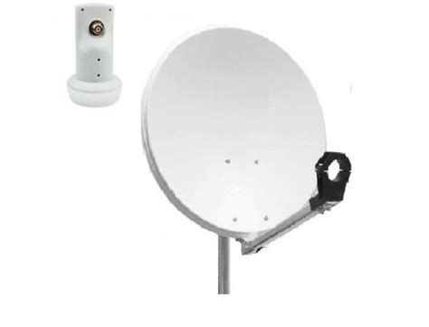 Parabole Satellite Aluminium Blanche Cm Id Al Astra Eutelsat Lnb