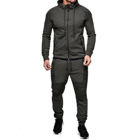 Mens Ribbed Track Suit Dark Gray Xs Celino Track Suits Touch