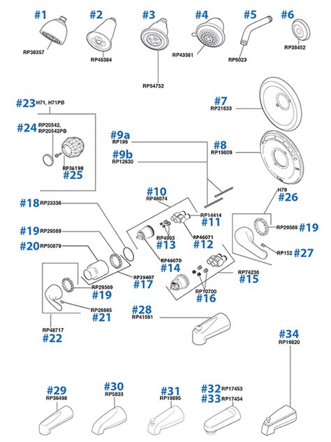 Delta Single Handle Shower Faucet Parts Diagram