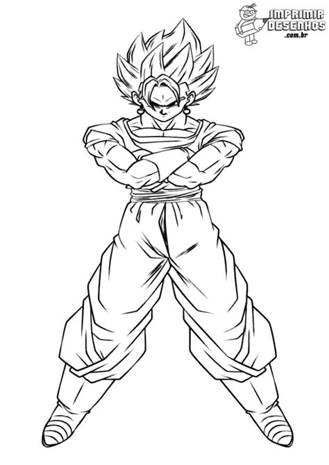 Gogeta Para Colorir Imprimir Desenhos