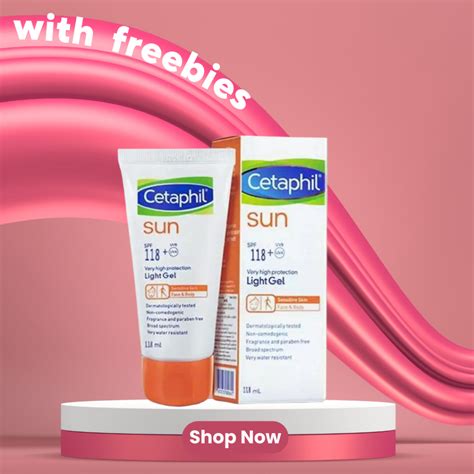 Cetaphil Sunblock SPF 118 Light Gel Face Body 118ml Sunscreen