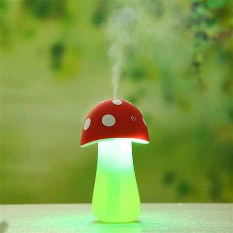 Mini Usb Ultrasonic Humidifier Air Home Mushroom Lamp Air Diffuser