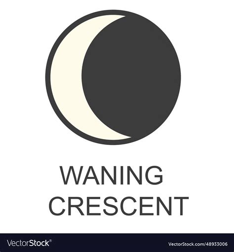 Moon waning crescent icon Royalty Free Vector Image