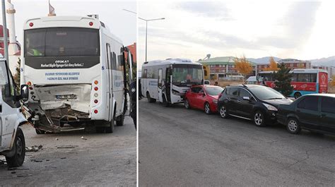 Erzurum Da Halk Otob S Ve Arac N Kar T Zincirleme Kaza Ok