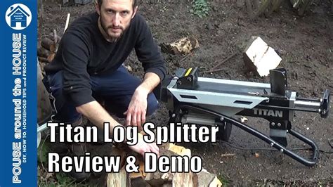 Titan Log Splitter Review And Demo Ttb685lsp 15kw Electric Wood Splitter Youtube