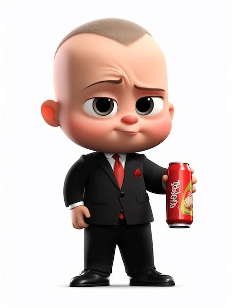 The boss baby character with white background | Premium AI-generated image