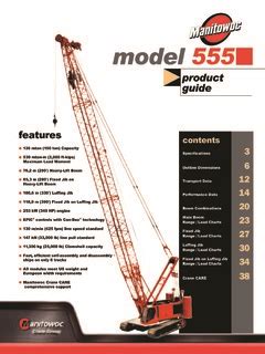 Manitowoc 555 Specifications CraneMarket