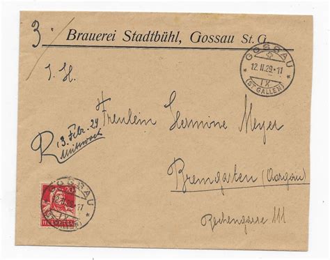 Brauerei Stadtbühl Gossau St G 1929 Kaufen auf Ricardo