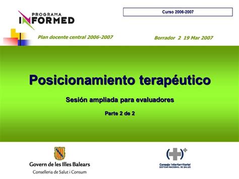 Ppt Posicionamiento Terap Utico Sesi N Ampliada Para Evaluadores