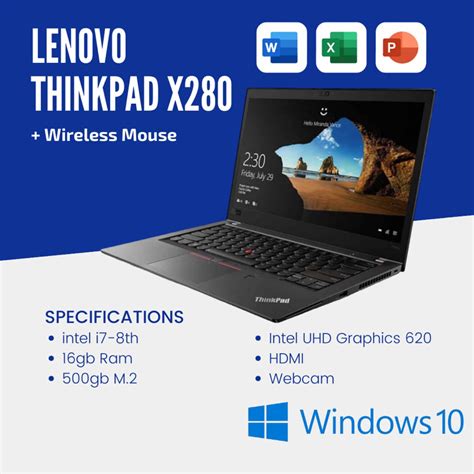 Used Lenovo Thinkpad X280 I7 8th Vpro 16gb Ram 480gb M 2 Win 10 Shopee Malaysia