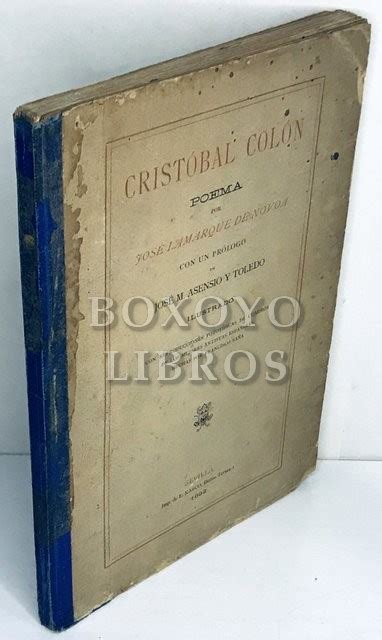 Crist Bal Col N Poema Pr Logo De Jos Mar A Asensio Y Toledo By