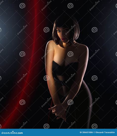 Beautiful Brunette Dancer Girl With Perfect Figure And A French Bob