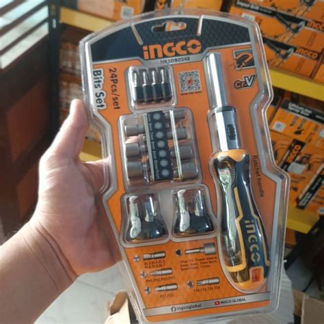 Jual Obeng Ratchet 24 Pcs Ingco HKSD80248 Shopee Indonesia