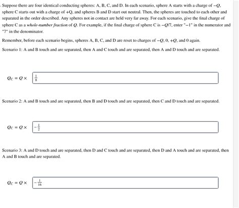 Solved Suppose There Are Four Identical Conducting Spheres Chegg