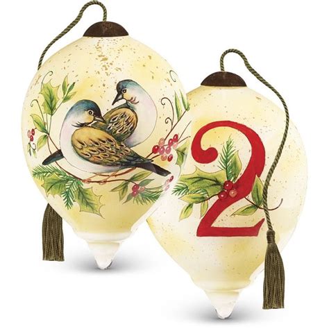 Two Turtle Doves Christmas Ornaments