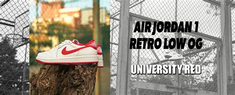 JORDAN BRAND AIR JORDAN 1 RETRO LOW OG WHITE UNIVERSITY RED WHITE Atmos