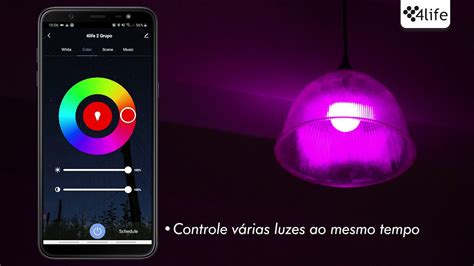 Lâmpada Inteligente RGB 4life Chroma A65 11W 1 000 Lumens Victoria