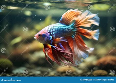 Photo Of A Colorful Beta Fish Stock Illustration Illustration Of