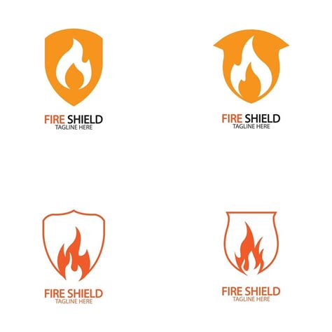 Fire shield logo design element 2533705 Vector Art at Vecteezy