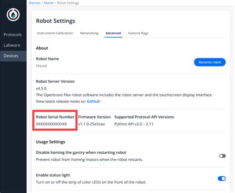 How To Find The Serial Number On Opentrons Flex