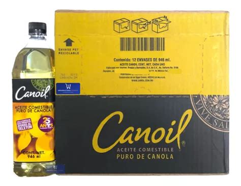 Caja Aceite Comestible Canoil Piezas De Ml C U Env O Gratis