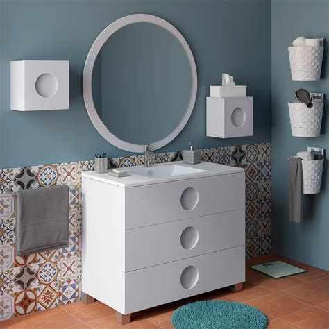 Mueble De Ba O Con Lavabo Sphere Plata X Cm Leroy Merlin