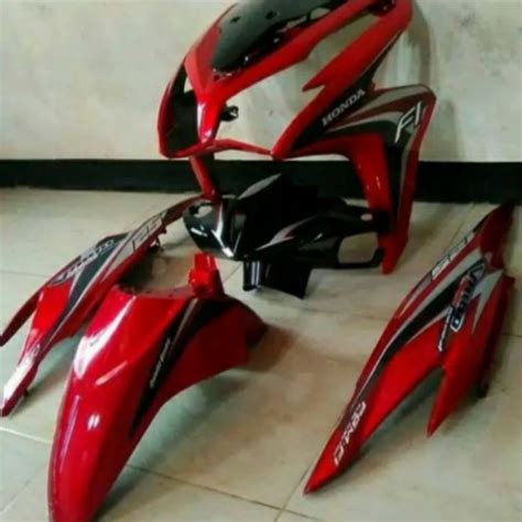 Jual BARU Full Set Cover Body Halus Honda Vario Tekno 125 Fi 2013 Merah